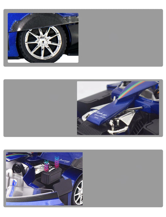 1:24 Pagani Zonda HP Barchetta Alloy Concept Sports Car Model Diecasts Metal Racing Vehicles Car Model Sound Light Kids Toy Gift