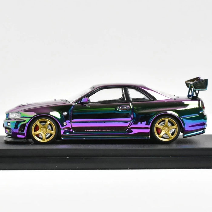 Fuji 1:64 Car Skyline GT-R R34 Nismo Z-Tune alloy model car