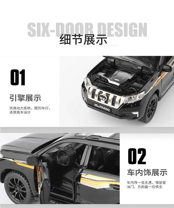 1:32 Toyota LAND CRUISER Prado SUV High Simulation Diecast Car Metal Alloy Model Car Children's toys collection gifts A176