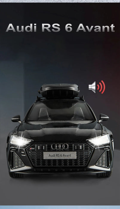 1/18 AUDI RS6 Avant Alloy Die Cast Toy Car Model Sound and Light Children's Toy Collectibles Birthday gift