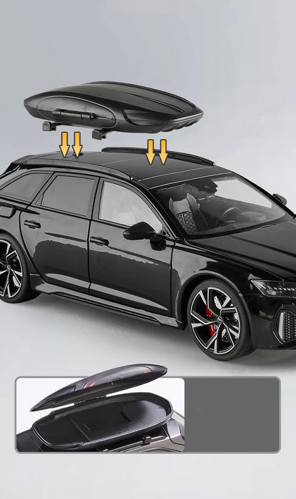 1/18 AUDI RS6 Avant Alloy Die Cast Toy Car Model Sound and Light Children's Toy Collectibles Birthday gift
