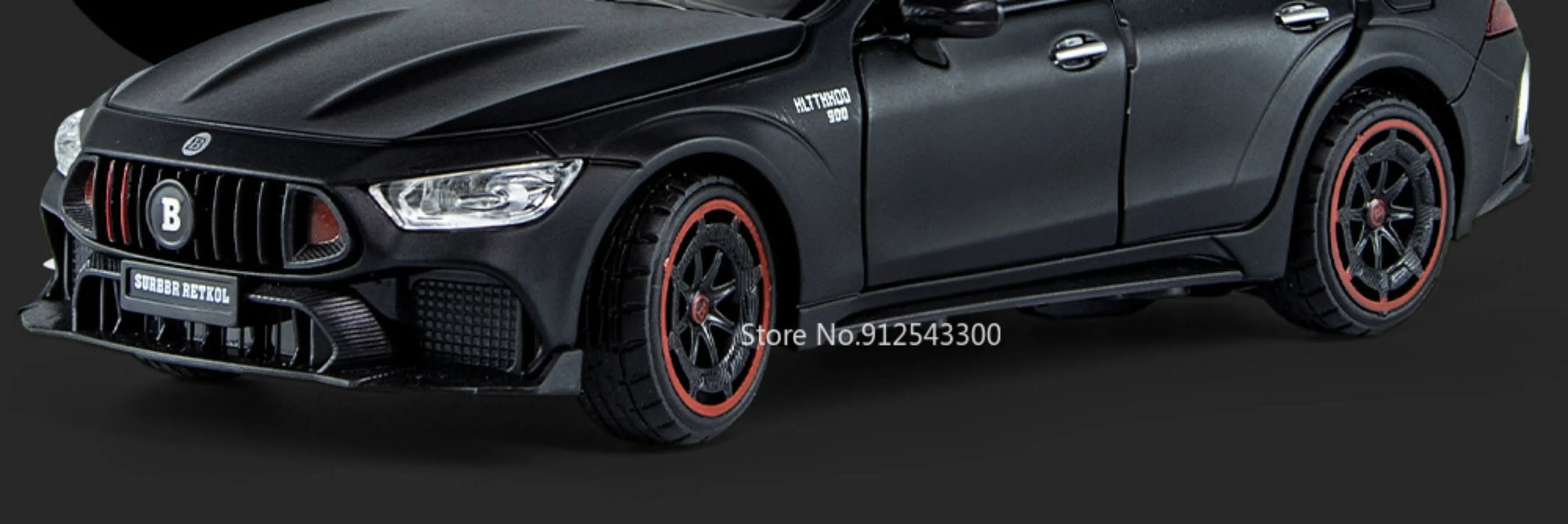 1/24 Scale Babos 900 AMG GT63 Toy Sport Car Model Alloy Diecast Kids Toy Sound Light Pull Back Model Car for Boys Birthday Gifts