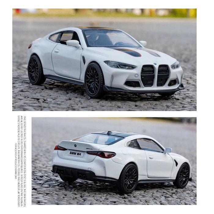 1/36 BMW M4 CSL G82 Sedan Toy Car Miniature Model RMZ CiTY Free Wheels Pull Back Diecast Alloy Collection Gift For Children Boy