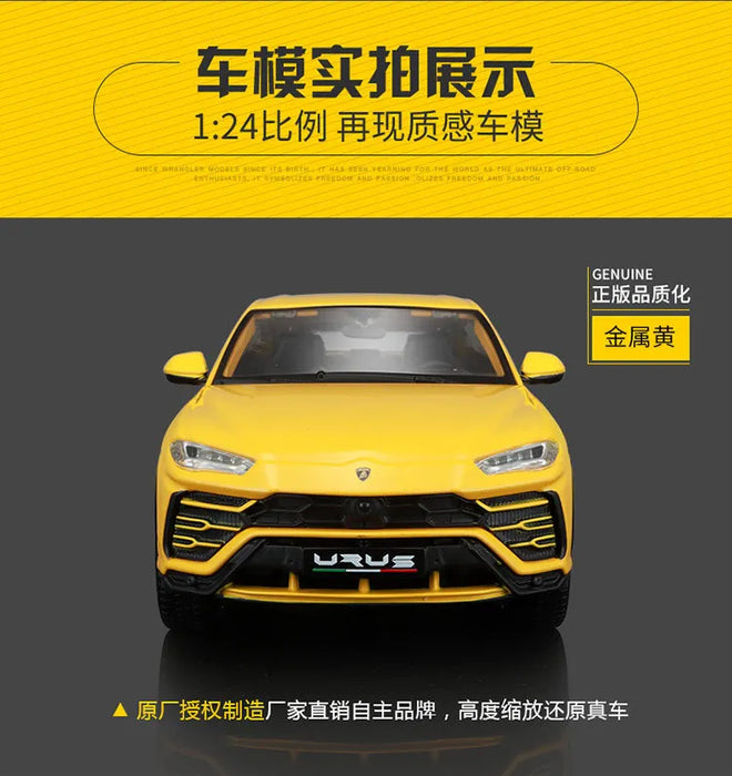 Bburago 1:24 Lamborghini Urus Red Model Super Alloy Car Die Cast Sports Car Collection Toy Luxury Vehicle Boy Birthday Gift