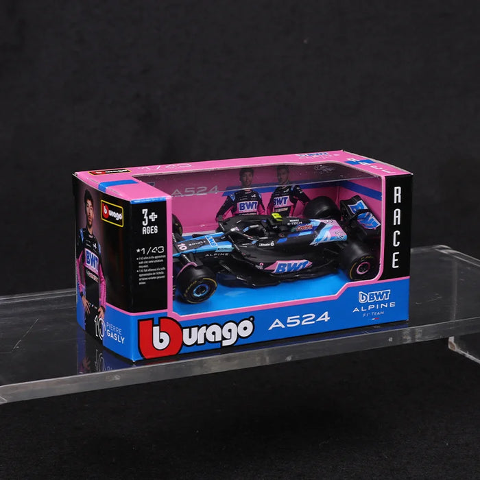 New Bburago 1:43 BWT Alpine F1 Team A524 2024 #31 Esteban Ocon #10 Pierre Gasly  Alloy Car Die Cast Model FORMULA 1 Racing Car