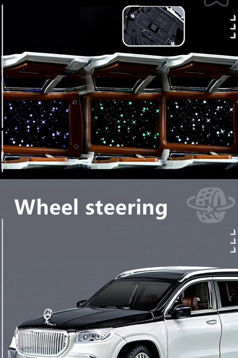 1:24 Maybach GLS GLS600 Alloy Luxy Car Model Simulation Diecasts Metal Toy Vehicles Car Model Sound and Light Childrens Toy Gift