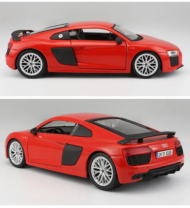 Maisto 1:24 Audi R8 V10Plus Model  Alloy Car Audi R8 Die Cast Sports Car Collection Luxury Vehicle Ornament Boy Birthday Gift