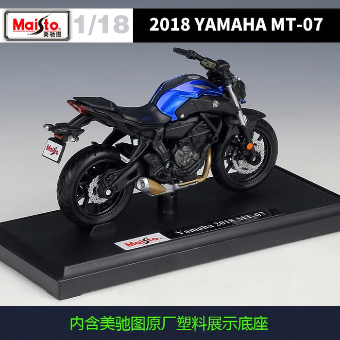 Maisto 1:18 Yamaha 2018 Yamaha Mt-07 mt 07 mt07 Mock-up Alloy Motorcycle Model With Base