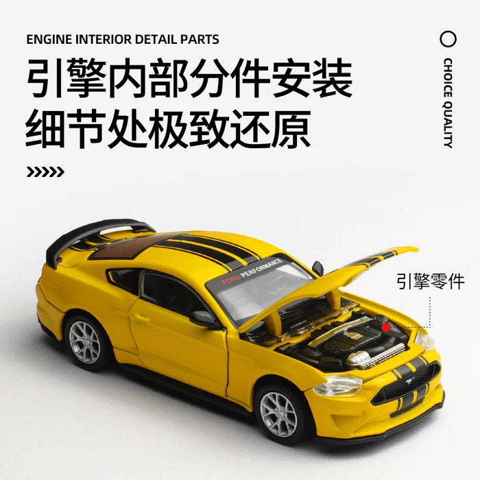 1 / 42 assembled car model alloy material children's toys simulation racing car puzzle toy car collection gift ornaments