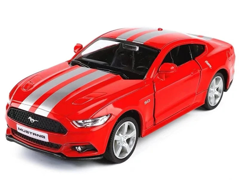 1:36 Ford Mustang GT Alloy Sports Car Model Diecasts Metal Toy Vehicles Car Model High Simulation Childrens Toys Gift Collection
