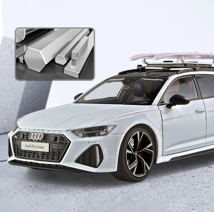1/18 AUDI RS6 Avant Alloy Die Cast Toy Car Model Sound and Light Children's Toy Collectibles Birthday gift