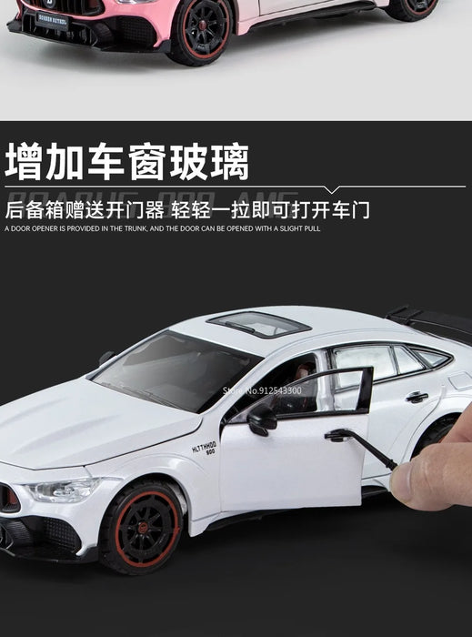 1/24 Scale Babos 900 AMG GT63 Toy Sport Car Model Alloy Diecast Kids Toy Sound Light Pull Back Model Car for Boys Birthday Gifts