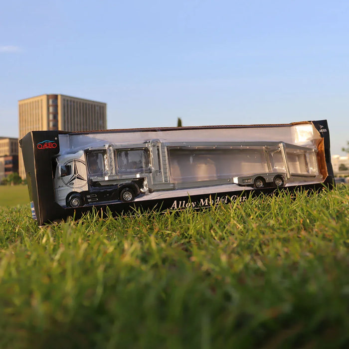 1/50 Alloy Diecast Scale Trucks Toy Car Models Removable Engineering Transport Container Metal Toy Truck Pull Back Toys for Boys