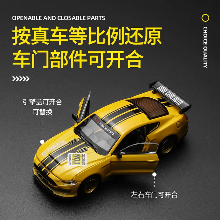 1 / 42 assembled car model alloy material children's toys simulation racing car puzzle toy car collection gift ornaments