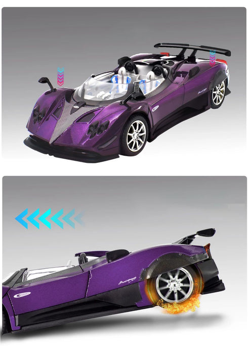 1:24 Pagani Zonda HP Barchetta Alloy Concept Sports Car Model Diecasts Metal Racing Vehicles Car Model Sound Light Kids Toy Gift