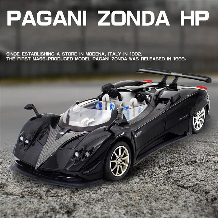 1:24 Pagani Zonda HP Barchetta Alloy Concept Sports Car Model Diecasts Metal Racing Vehicles Car Model Sound Light Kids Toy Gift