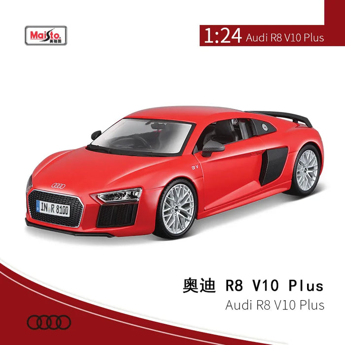 Maisto 1:24 Audi R8 V10Plus Model  Alloy Car Audi R8 Die Cast Sports Car Collection Luxury Vehicle Ornament Boy Birthday Gift