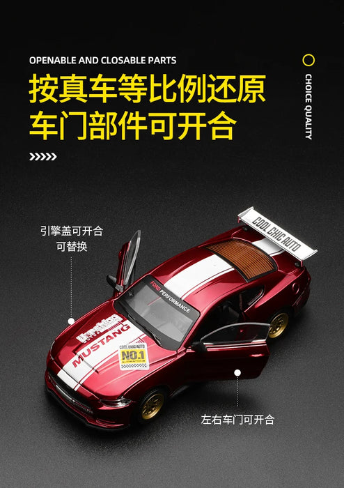 1 / 42 assembled car model alloy material children's toys simulation racing car puzzle toy car collection gift ornaments