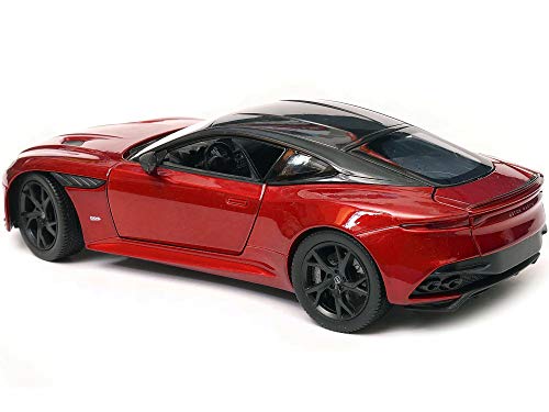 Aston Martin DBS Superleggera Red Metallic with Black Top NEX Models 1/24 Diecast Model Car by Welly 24095