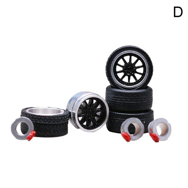 1:64 Diecasts Alloy Wheel Tire Rubber Vehicles