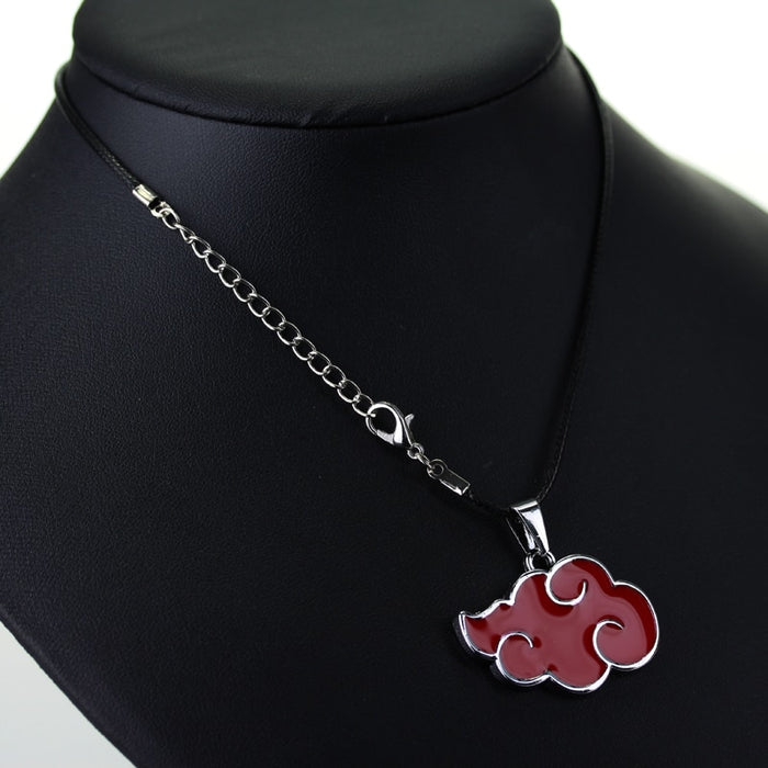 Japanese Anime Cosplay Akatsuki Organization Red Cloud Sign Metal Unisex Pendant Trendy jewelry Women Men Necklace