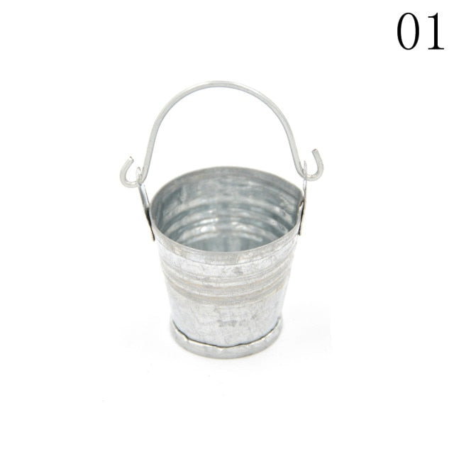 1PC Garden Mop Bucket Miniature Scale 1:12 Dollhouse Kitchen Classic Pretend Play Furniture Cute Toys Creative Gifts Presents