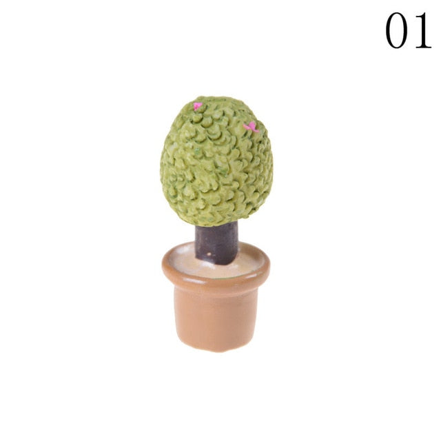 Simulation Potted Plants Green Mini Tree Potted 1:12