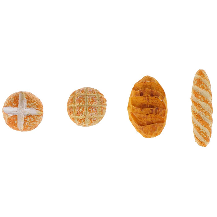 Bread Simulation Miniature 4Pcs/lot Scale Miniature Food Breakfast Snack Dessert 1/12 Dollhouse Kitchen Toys Dollhouse