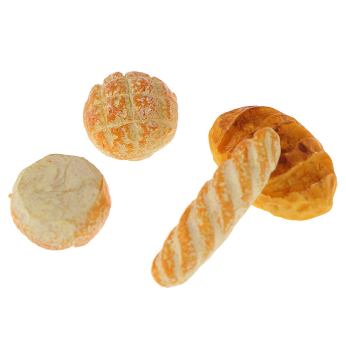 Bread Simulation Miniature 4Pcs/lot Scale Miniature Food Breakfast Snack Dessert 1/12 Dollhouse Kitchen Toys Dollhouse