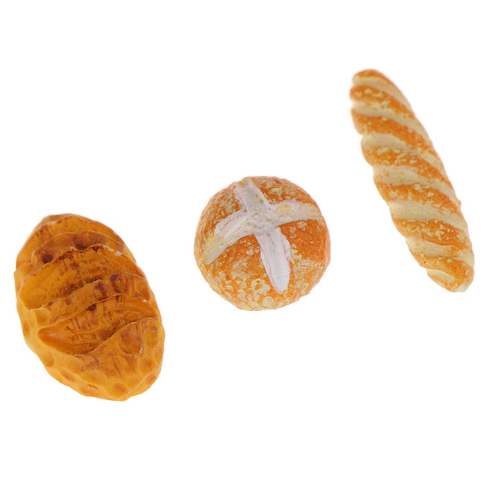 Bread Simulation Miniature 4Pcs/lot Scale Miniature Food Breakfast Snack Dessert 1/12 Dollhouse Kitchen Toys Dollhouse