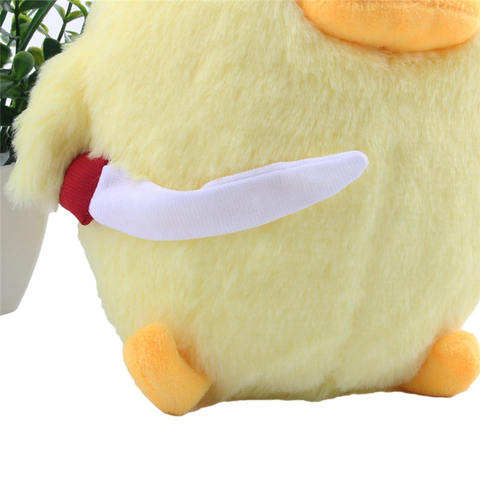 Animal Duck Soft Stuffed Toys 25cm Cartoon Duck With Knife Plush Doll For Kids Gift