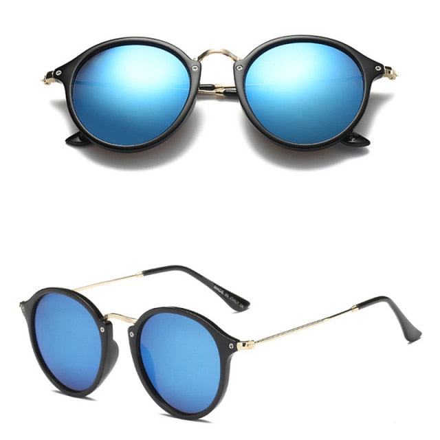 Women Fashion Brand Designer Glasses Women's Sunglasses Round Retro Sunglasses  For Women Mirror Oculos De Sol Feminino