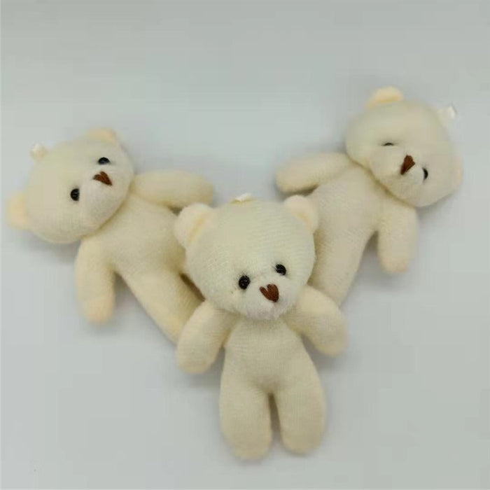 12CM Diamond Bears Doll Soft Stuffed Toy 3PCS/lots Mini Plush Bear Toys Small Pendant Cute For Kids Girls Gift