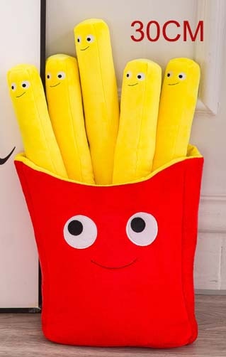 French Fries Pillow Baby Pizza Pillow Plush Toys Kids Dolls Birthday Gift Soft Cushion Pillow Boy Girl Gift Present Children Toy