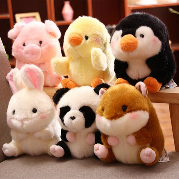 stuffed simulation animal soft doll pig plush toy plush panda rabbit hamster penguin plush toy ball children small size toy