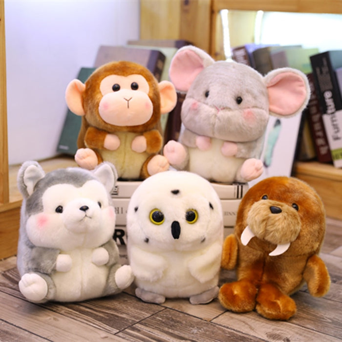 stuffed simulation animal soft doll pig plush toy plush panda rabbit hamster penguin plush toy ball children small size toy