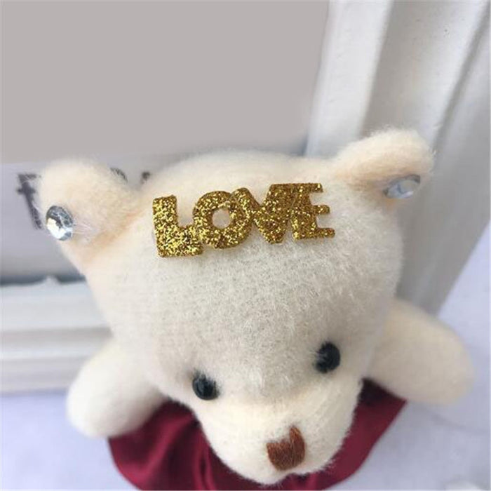 1PCS Plush Bouquet Fluffy Bears Doll Toy Kid Valentine Gift Wholesale 11CM LOVE Bear High Quality Toys Dolls Pendant Unisex Cute