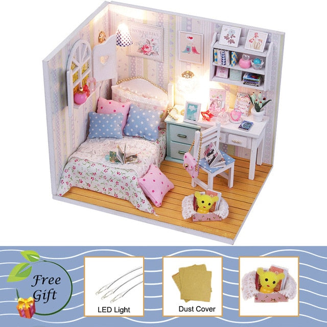 Cutebee Doll House Furniture Miniature Dollhouse