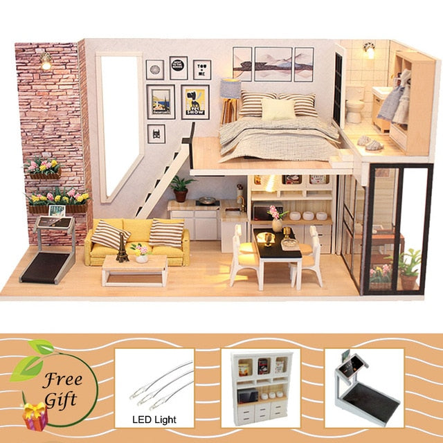 Cutebee Doll House Furniture Miniature Dollhouse