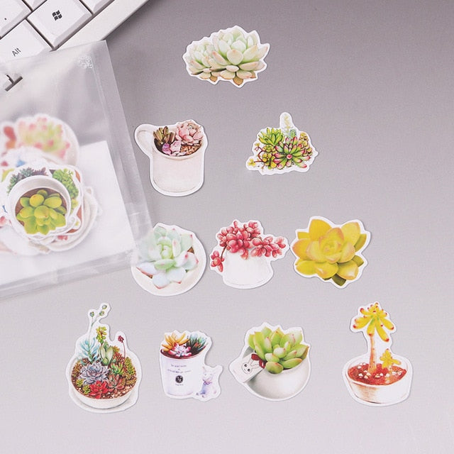 40 PCS Creative Little Dragon Green Paper Sticker TZ100