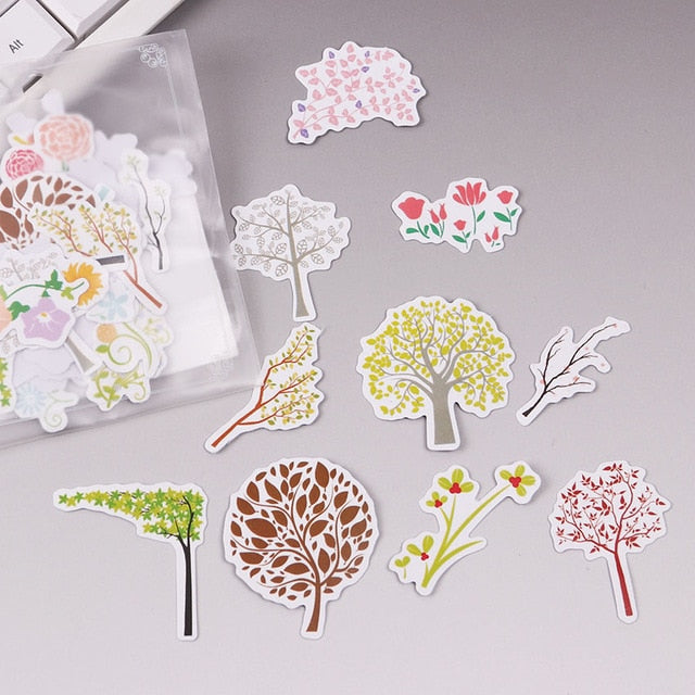 40 PCS Creative Little Dragon Green Paper Sticker TZ100