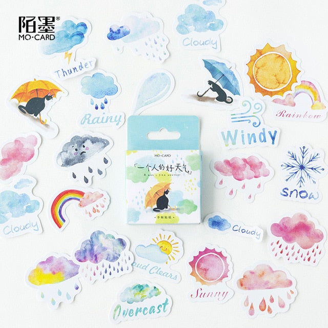 45 pcs/Box Various Stickers