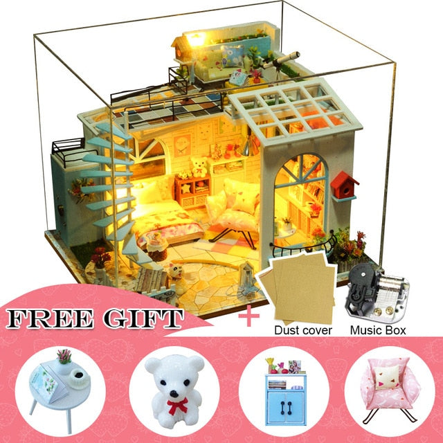 Cutebee Casa Doll House Furniture Miniature Dollhouse A04B