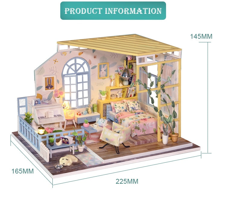 Cutebee Casa Doll House Furniture Miniature Dollhouse A04B