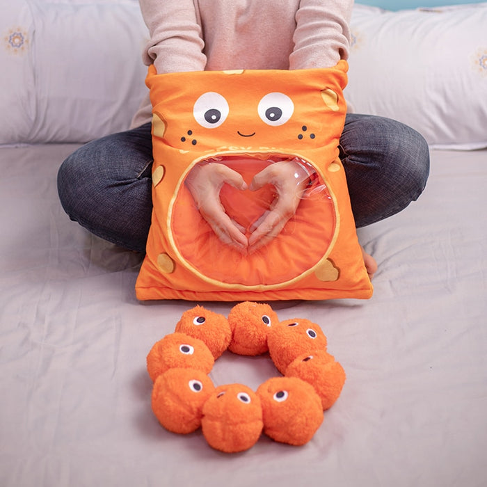 a bag of cheesy puffs toy 6pcs stuffed soft snack pillow 9pcs plush puff toy kids toys birthday christmas gift for child