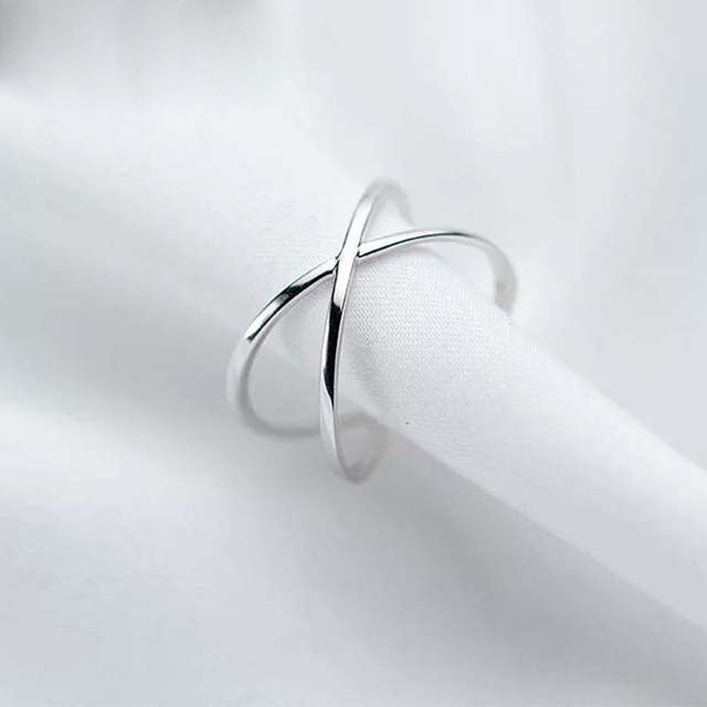 Silver Cross Rings for Women Wedding Trendy Jewelry Large Adjustable Antique Rings Vintage 925 Sterling