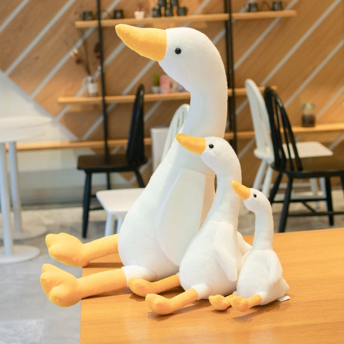 Stuffed Swan Dolls Cute Animal Popular Simulation Fluffy Duck Plush Toy Fashion Kids Plush Toy for Girls Birthday Christmas Gift