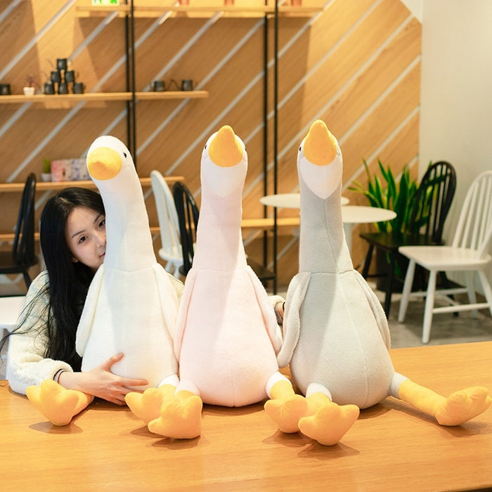 Stuffed Swan Dolls Cute Animal Popular Simulation Fluffy Duck Plush Toy Fashion Kids Plush Toy for Girls Birthday Christmas Gift