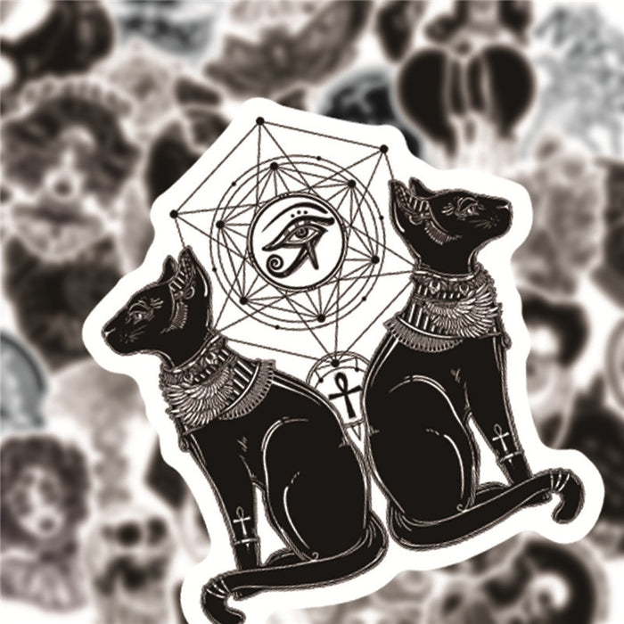 1:32 Black White Gothic Style Horror Thriller Stickers