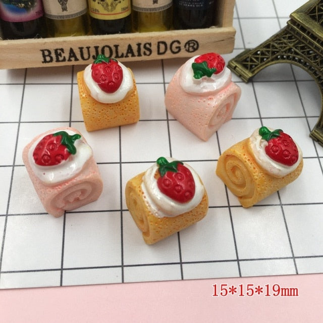 Resin Strawberry Cake Toy
